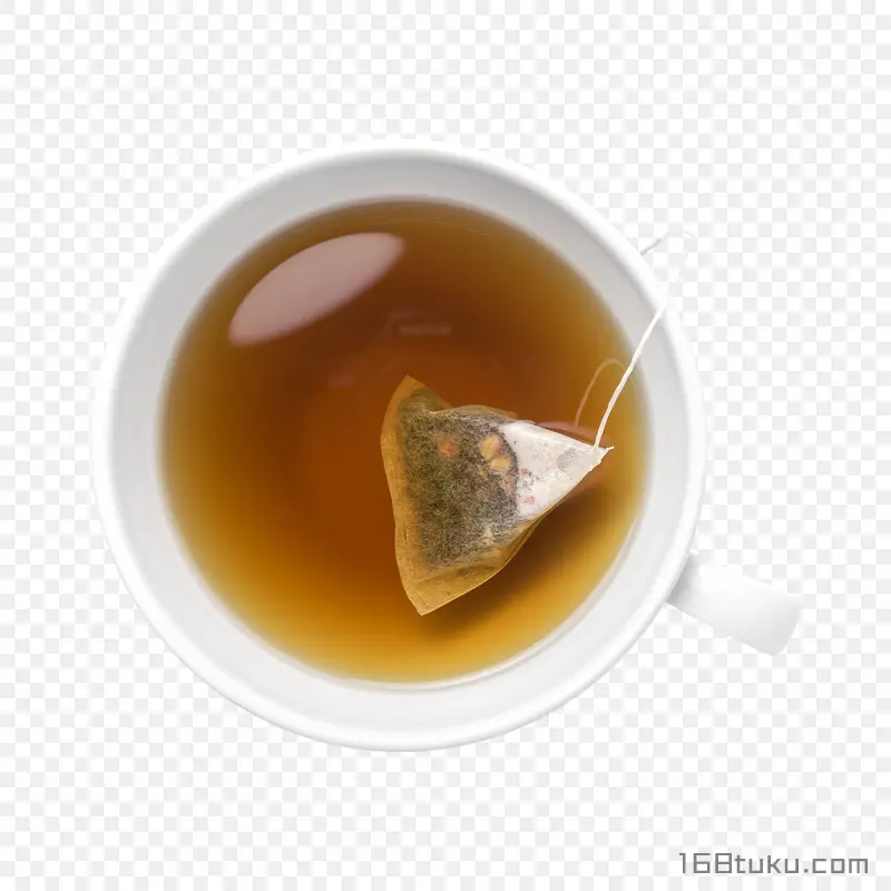 白茶袋泡茶茶杯免抠素材png免费下载