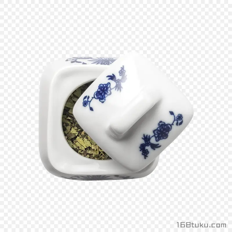 陶瓷茶叶收纳盒免抠素材png免费下载