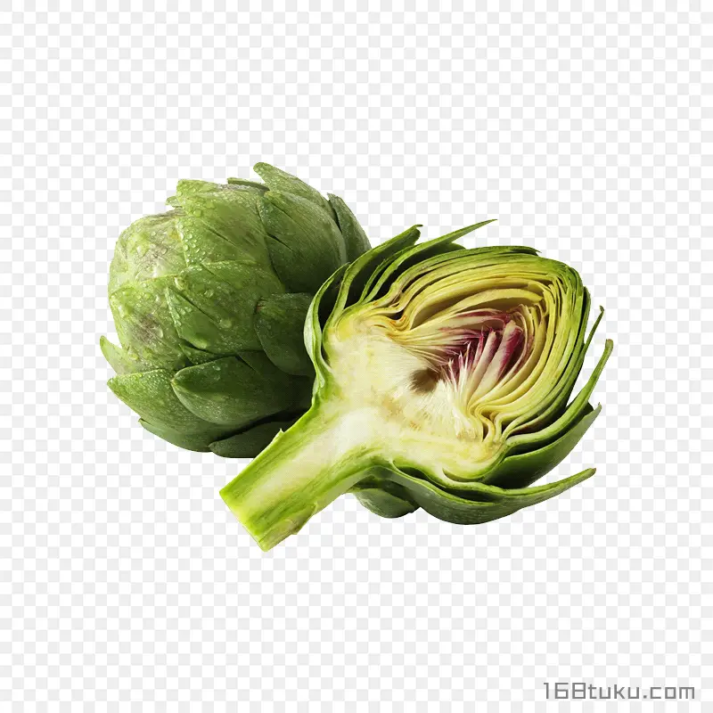 切开菜蓟洋蓟朝鲜蓟蔬菜png素材免抠