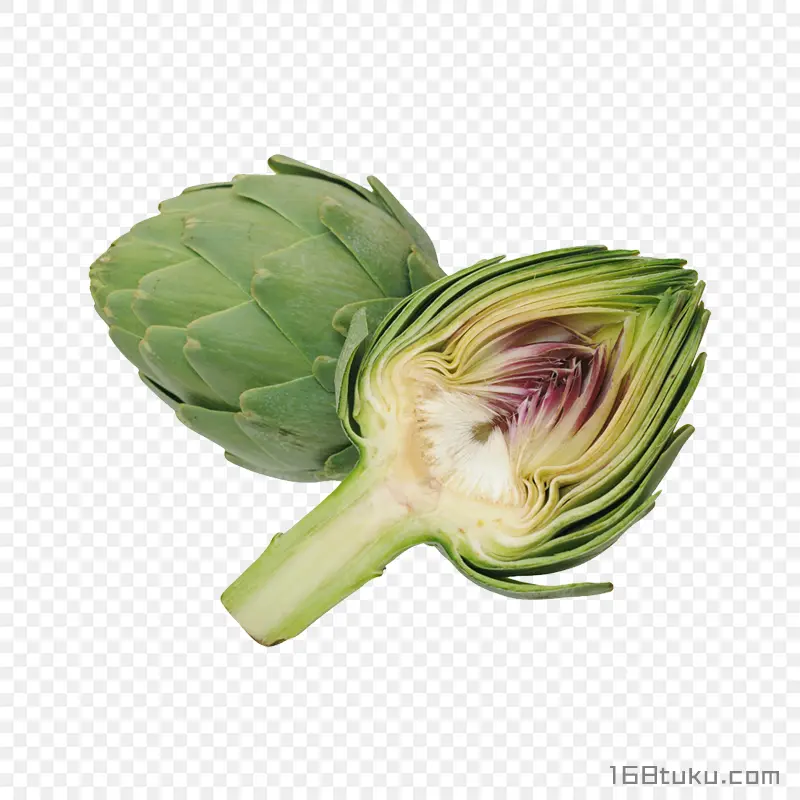切开菜蓟洋蓟朝鲜蓟蔬菜png素材免抠