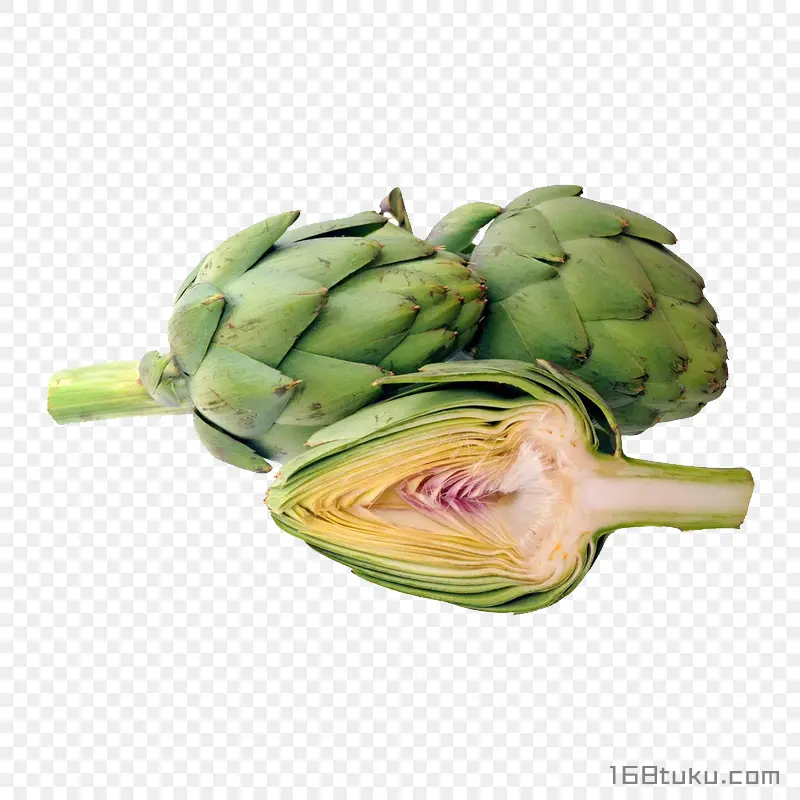 切开菜蓟洋蓟朝鲜蓟蔬菜png素材免抠