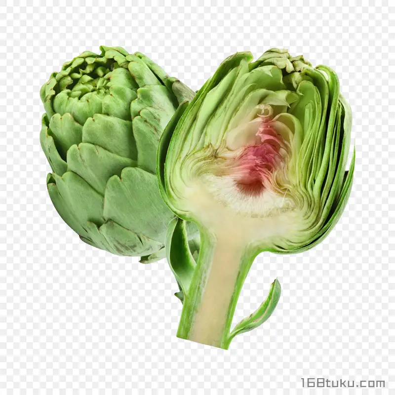 切开菜蓟洋蓟朝鲜蓟蔬菜png素材免抠