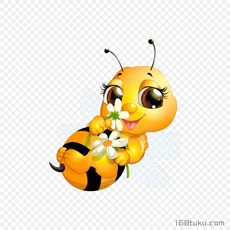 卡通蜜蜂采蜜