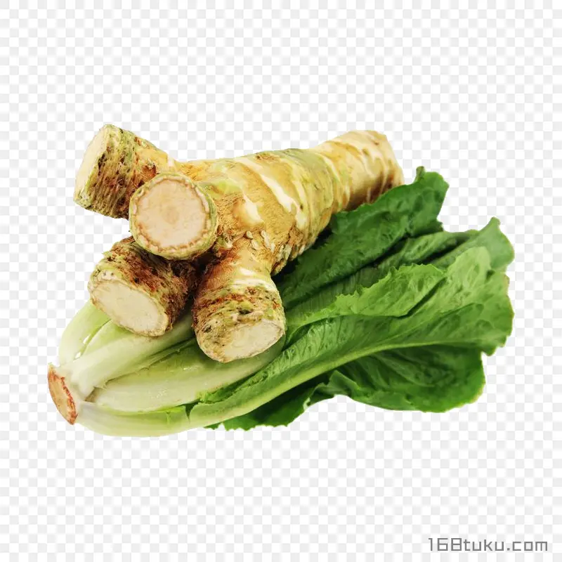 葛根青菜png素材
