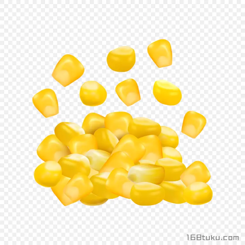 手绘玉米粒png素材