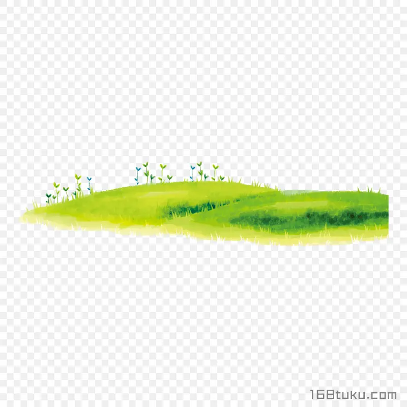 手绘草地草坪