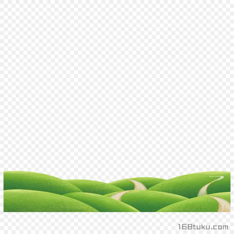 卡通草原小山丘