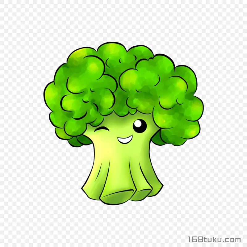 卡通西兰花花椰菜png素材