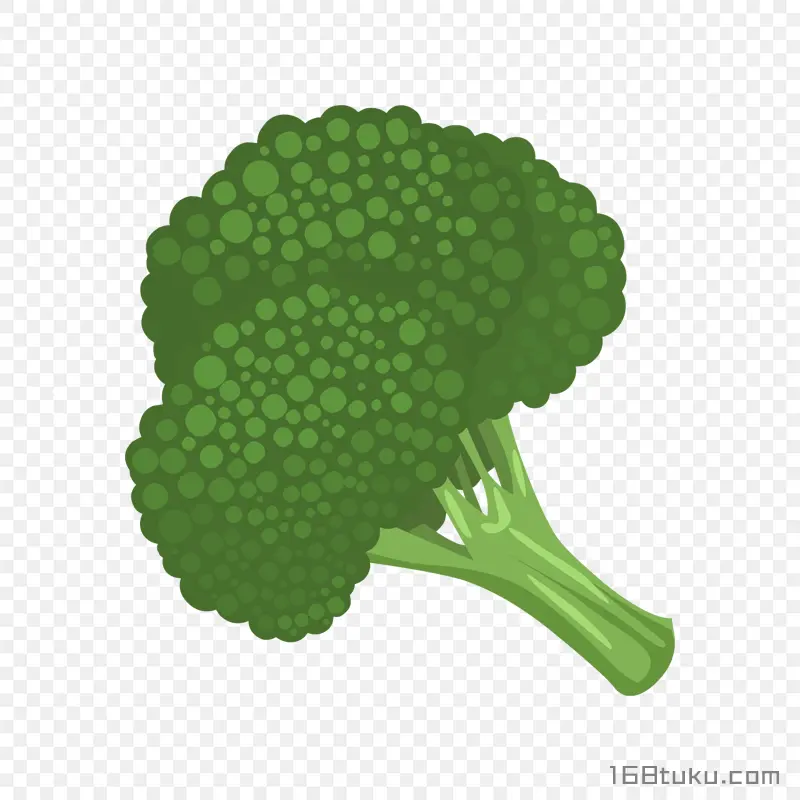 手绘西兰花花椰菜png素材