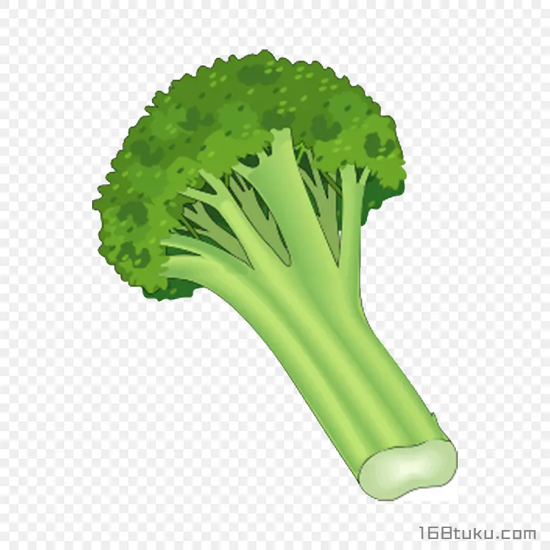 手绘西兰花花椰菜png素材