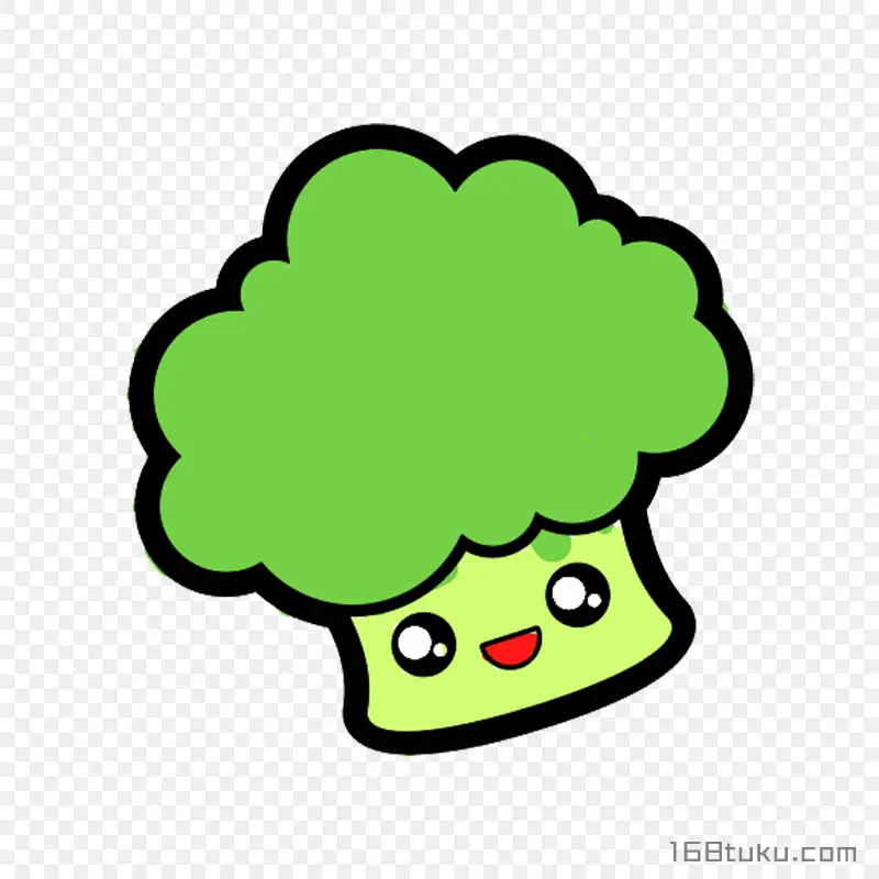 卡通西兰花花椰菜png素材