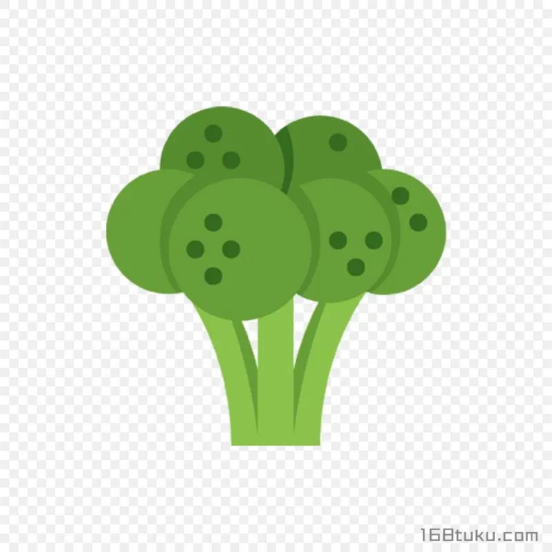 手绘西兰花花椰菜png素材