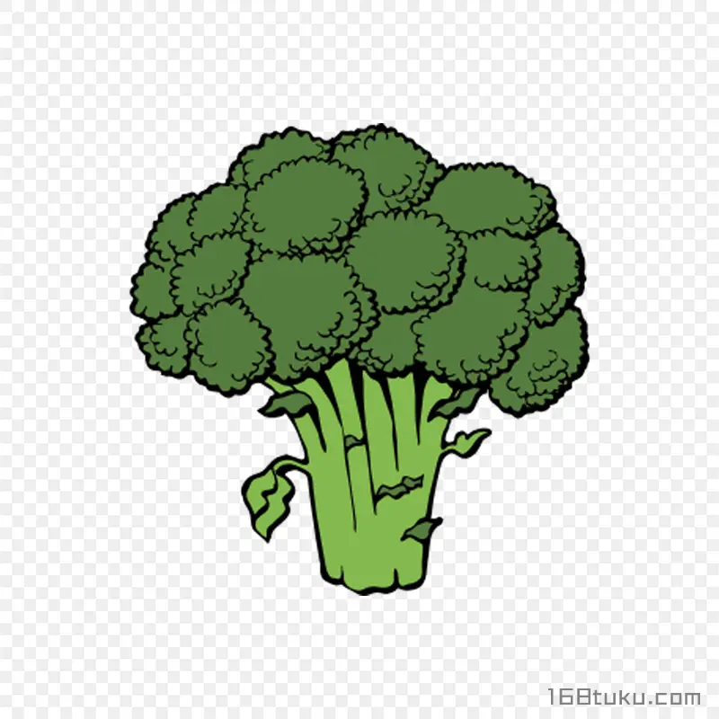手绘西兰花花椰菜png素材