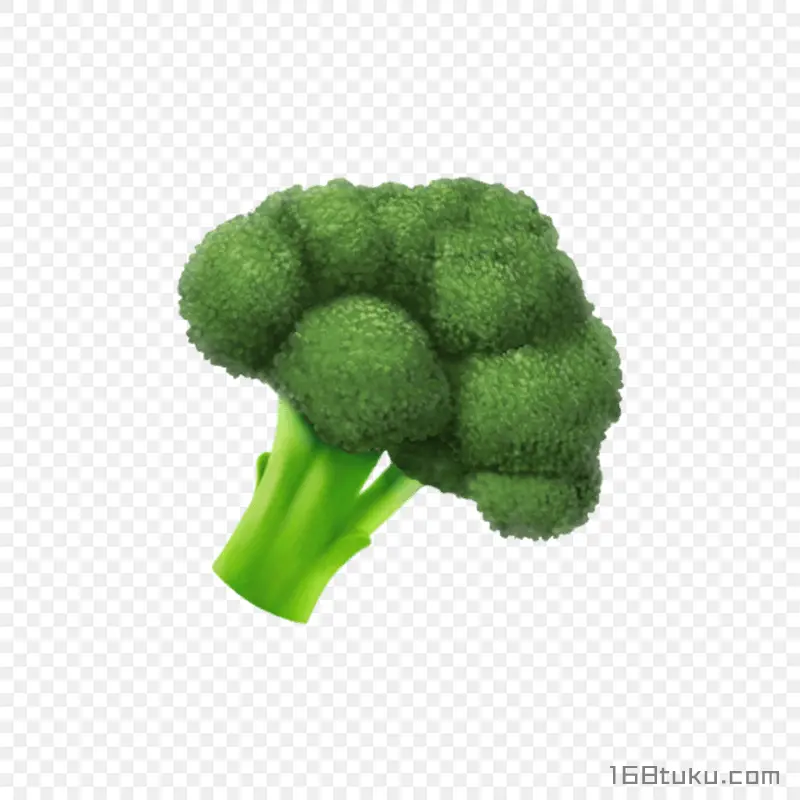 手绘西兰花花椰菜png素材