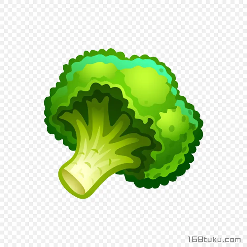 手绘西兰花花椰菜png素材