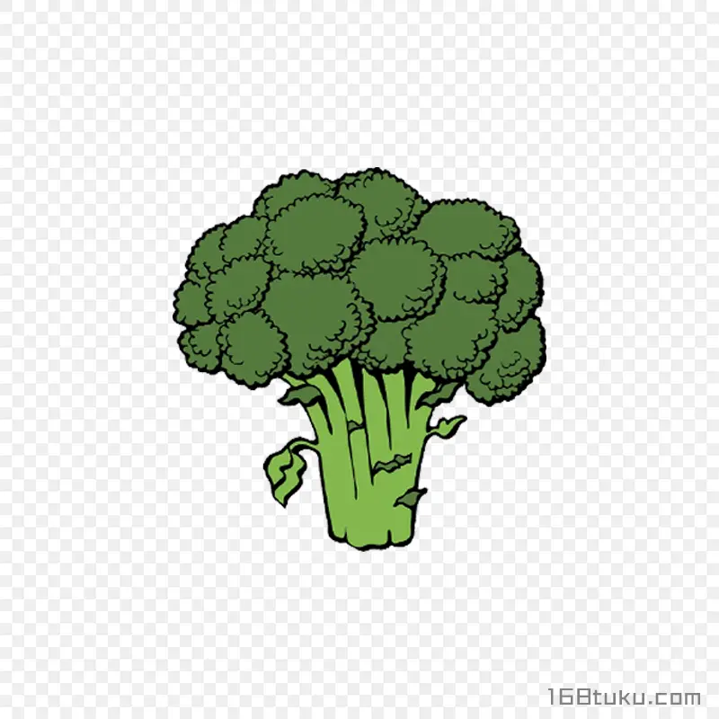 手绘西兰花花椰菜png素材