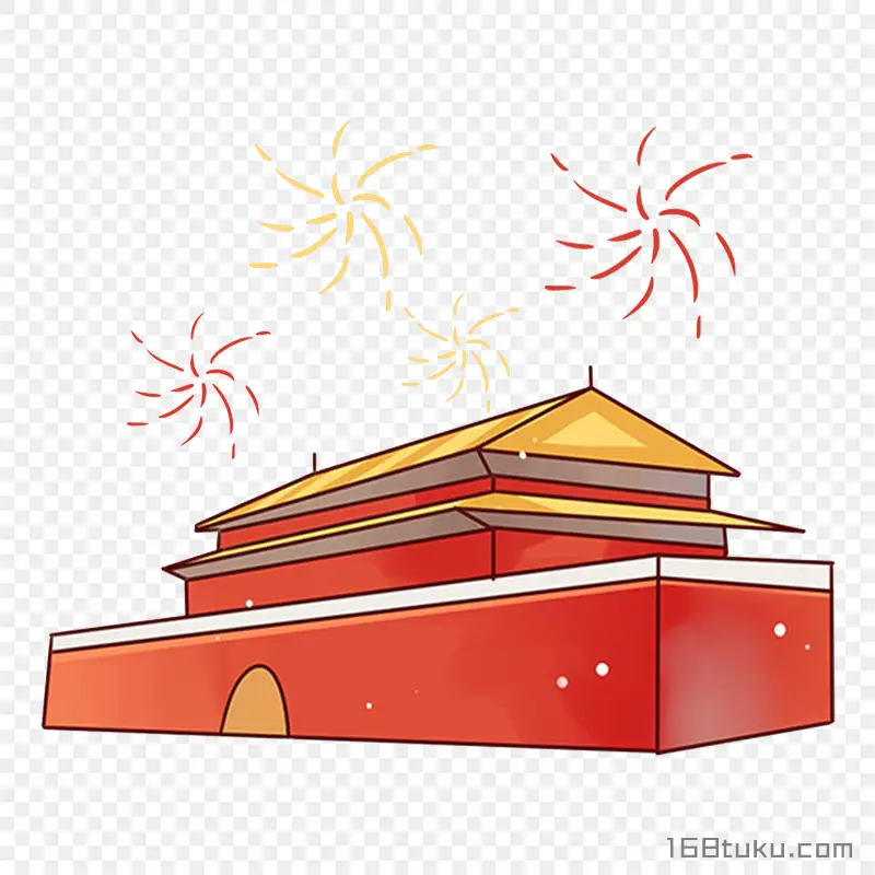 天安门烟花png素材