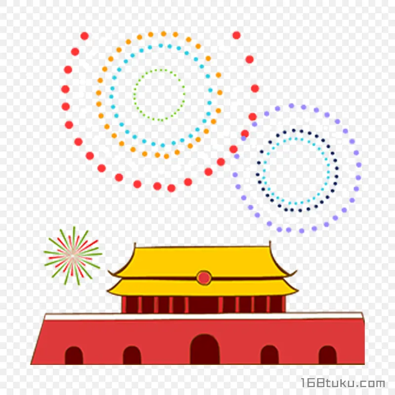 天安门烟花png素材