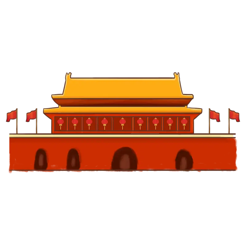 天安门国旗png素材
