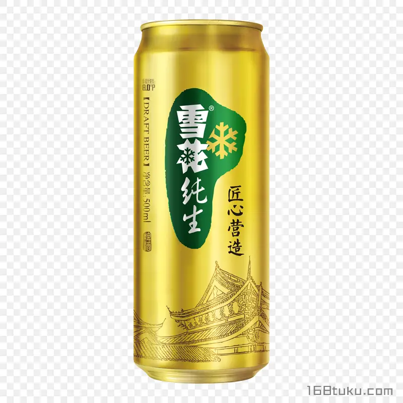 雪花纯生罐装啤酒
