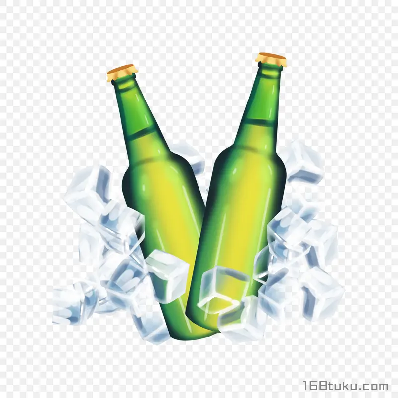 卡通冰镇啤酒