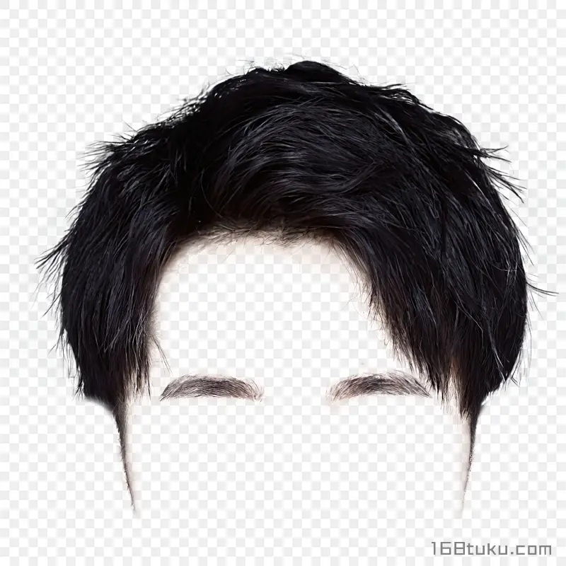 男士发型免扣发型时尚发型眉毛png素材