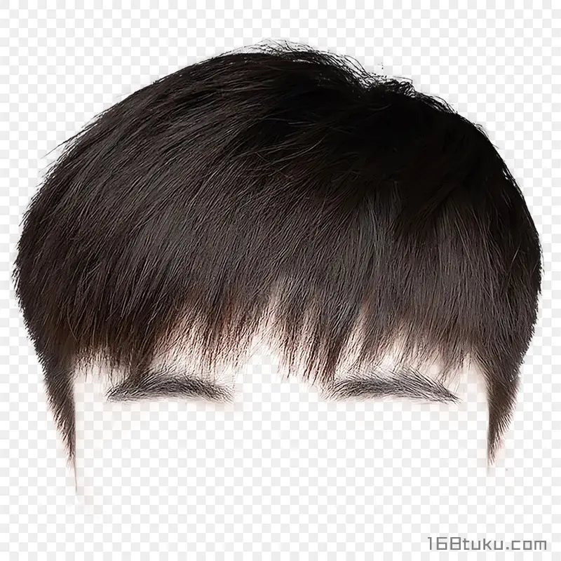 男士发型免扣发型时尚发型平碎发眉毛png素材