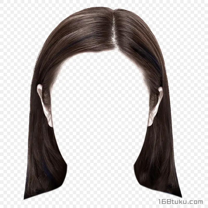 女生发型免扣发型时尚发型黑长直png素材