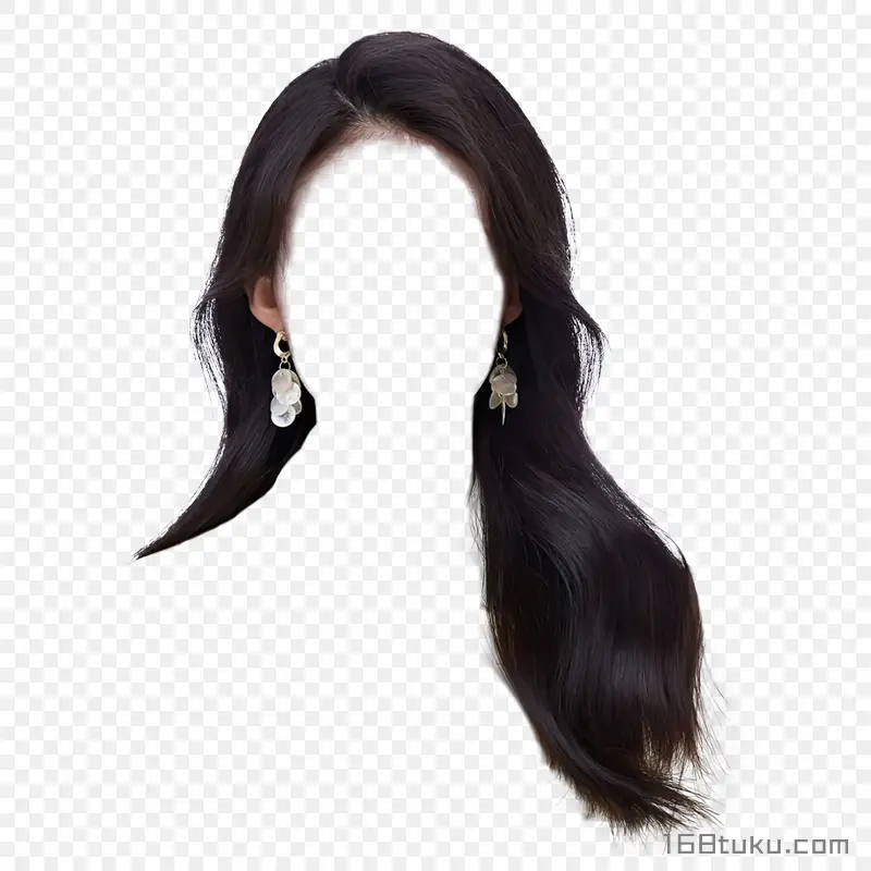 女生发型免扣发型时尚卷发大波浪png素材