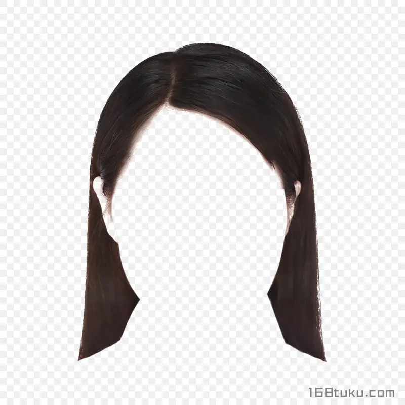 女生发型免扣发型时尚发型黑长直png素材