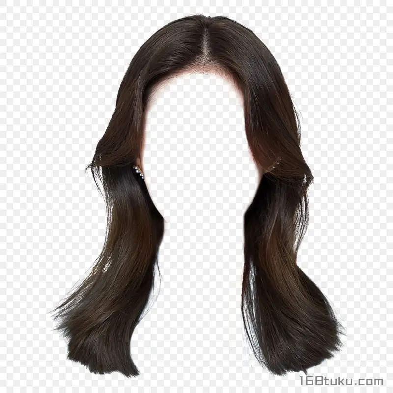 女生发型免扣发型时尚卷发大波浪png素材