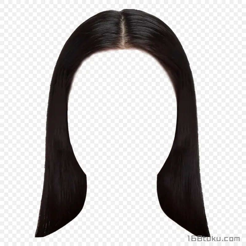女生发型免扣发型时尚发型黑长直png素材