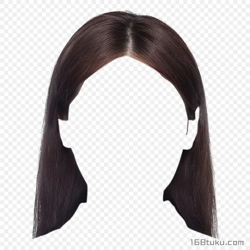 女生发型免扣发型时尚发型黑长直png素材