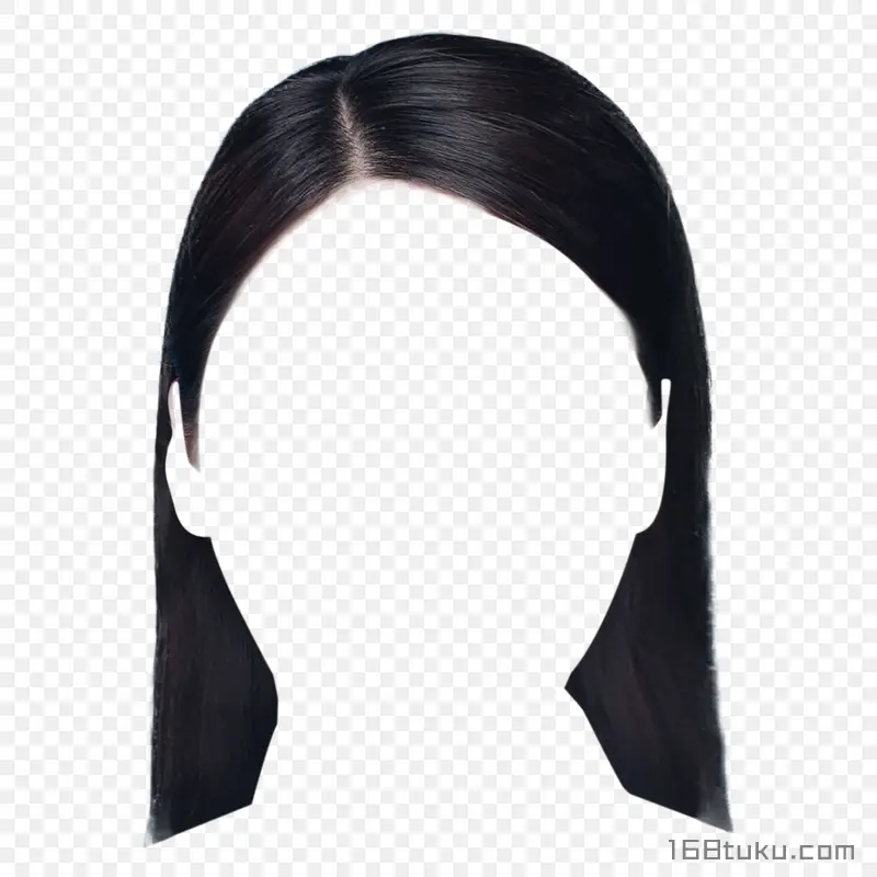 女生发型免扣发型时尚发型黑长直png素材