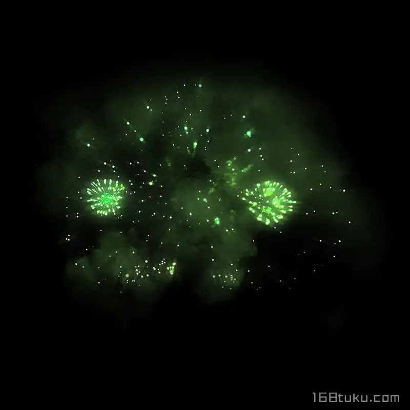 绿色烟花