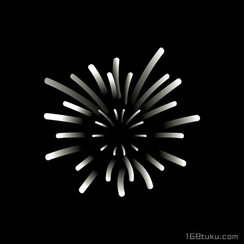 白色卡通烟花