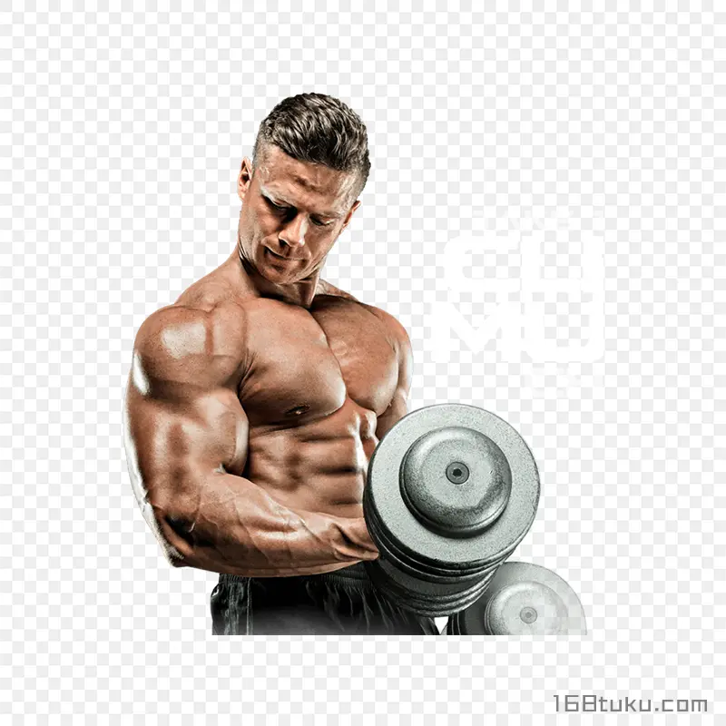 哑铃健身肌肉男