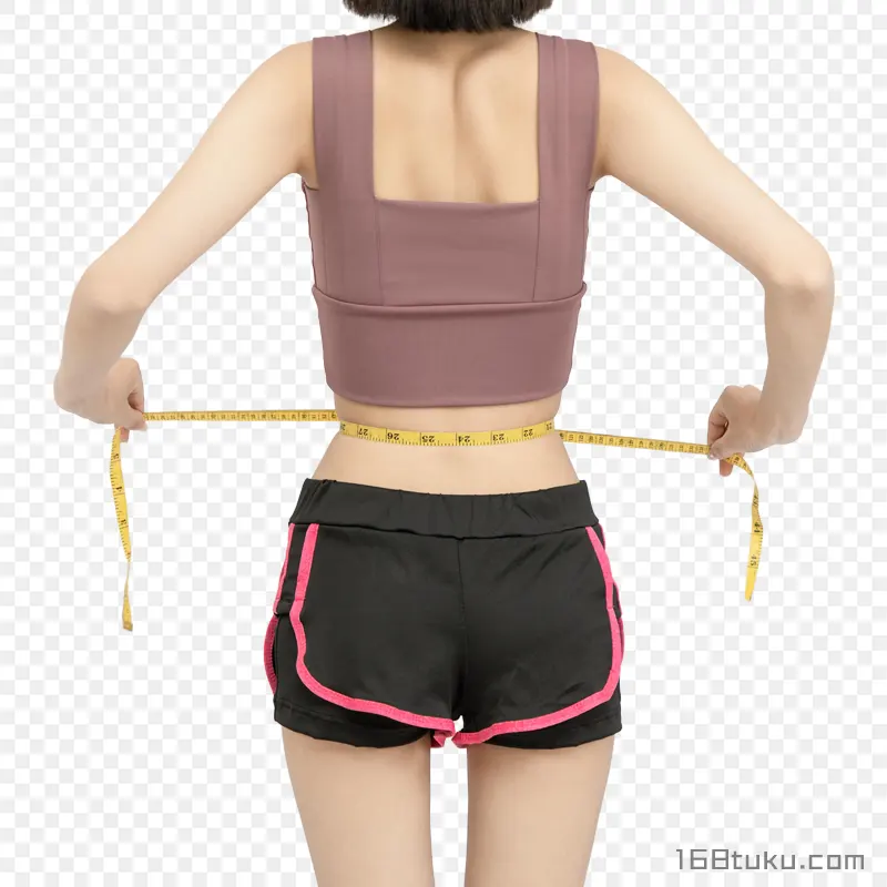 瘦身美容美体健身完美身材减肥皮尺测量腰围PNG素材免抠图片免费下载