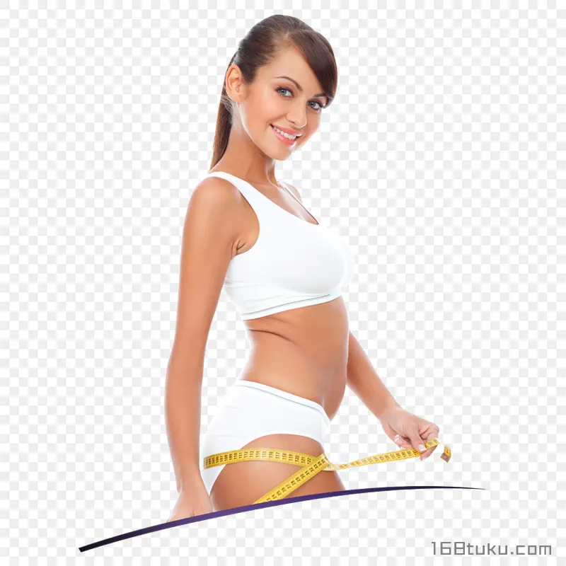 时尚美女瘦身美容美体健身完美身材减肥皮尺量腿围PNG素材免抠图片免费下载