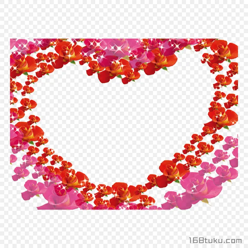 爱心鲜花花环png素材免抠素材