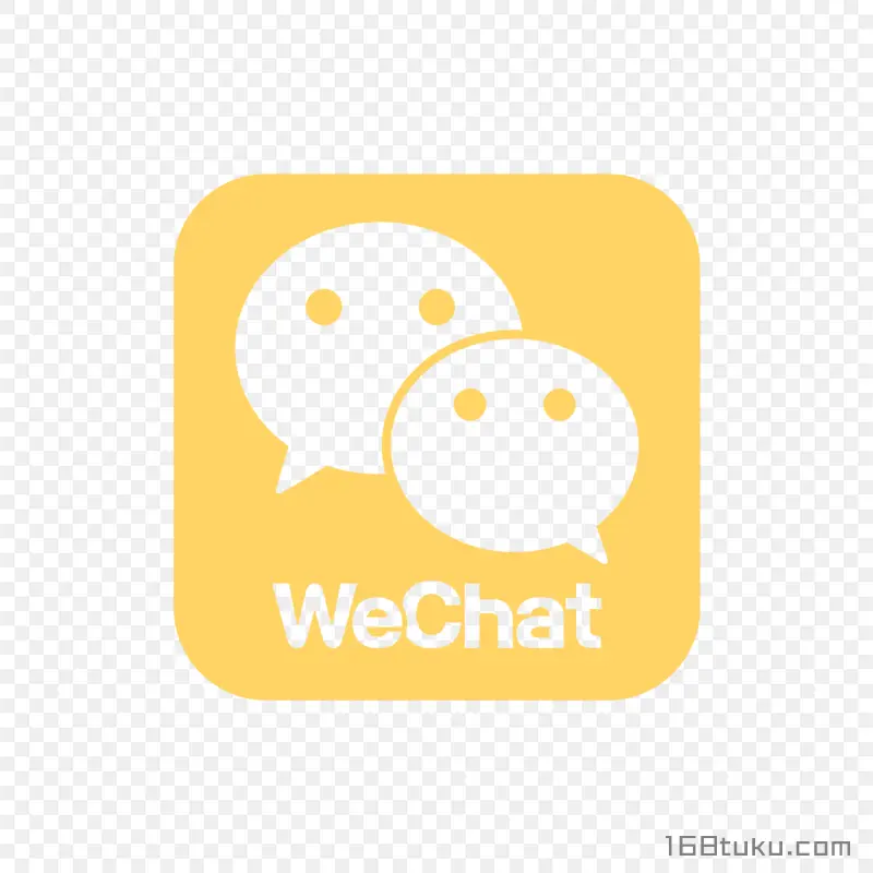 镂空wechat微信图标PNG素材免费下载