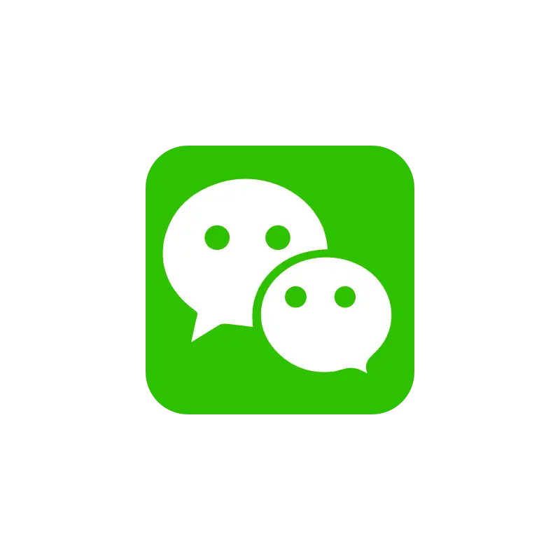 绿色背景白色微信图标PNG素材免费下载