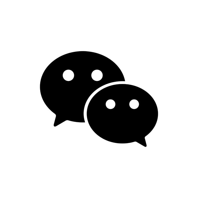黑色的微信图标PNG素材免费下载