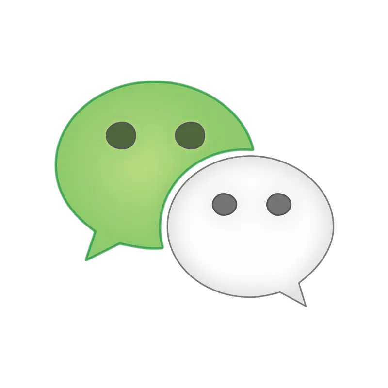 双拼色微信图标PNG素材免费下载