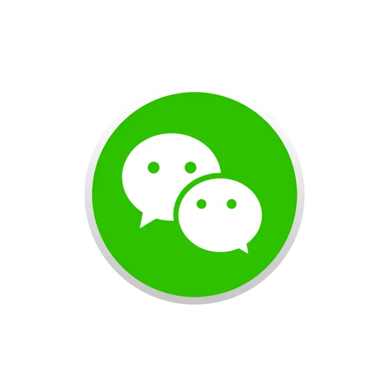 绿色圆形微信图标PNG素材免费下载
