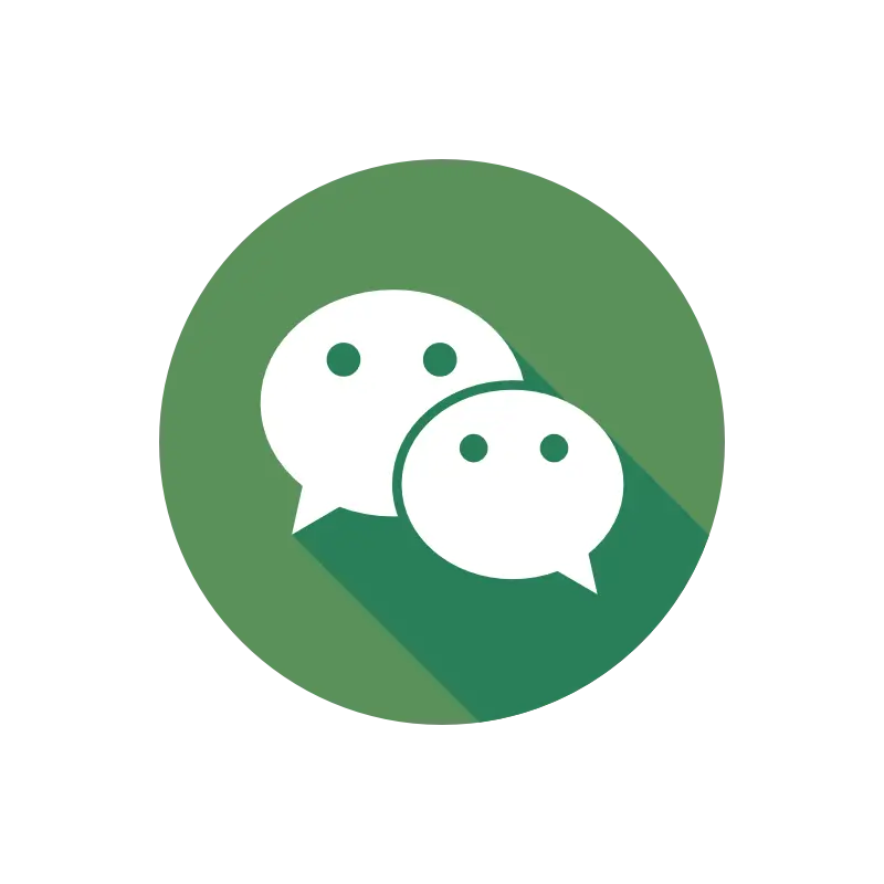 绿色圆形微信图标PNG素材免费下载