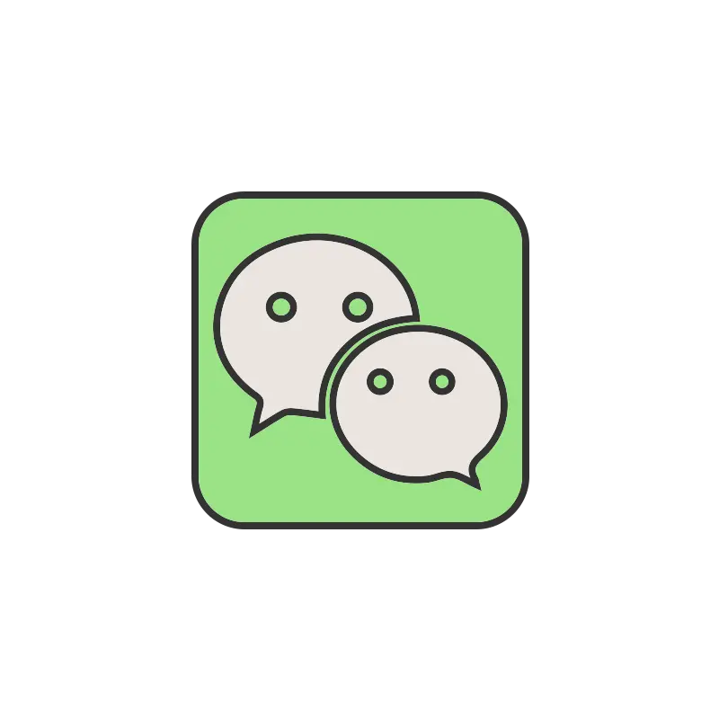 圆角正方形微信图标PNG素材免费下载