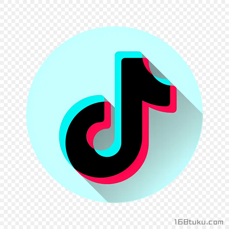 圆形抖音标志png素材免抠素材