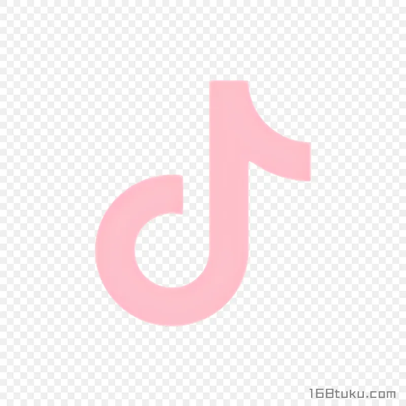 粉色抖音logo标志png素材免抠素材