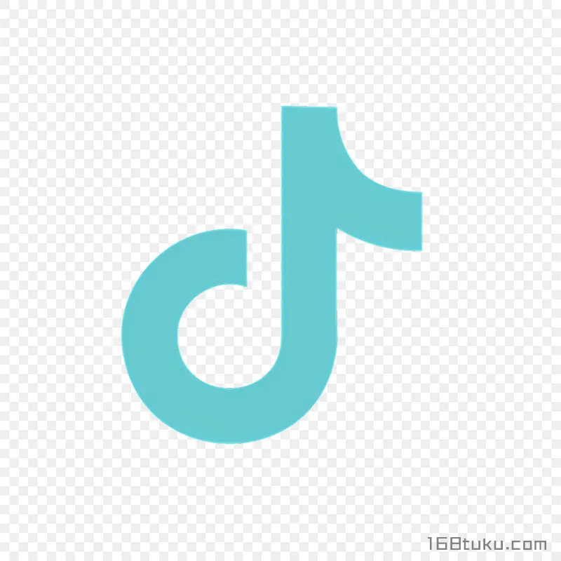 纯色抖音logo标志png素材免抠素材